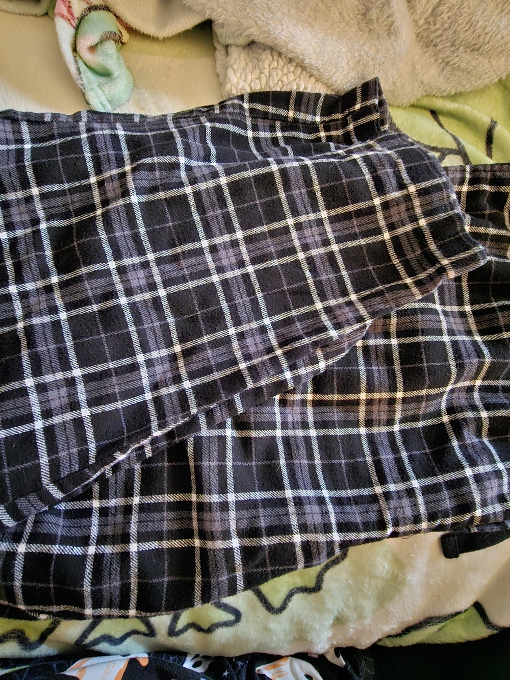 George Black and White Plaid Pants